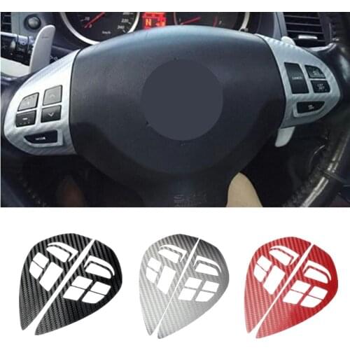 Steering Wheel Switch Button Audio Cruise Control Button Sticker Cover Trim For Mitsubishi ASX Lancer Outlander RVR Pajero Sport