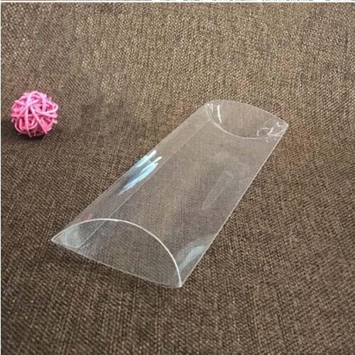 10 sizes 50pcs 2.8x7x19.5cm Clear PVC Pillow Shape Candy Box Transparent Plastic Pillow Box For Party Favor Gift Candy Package