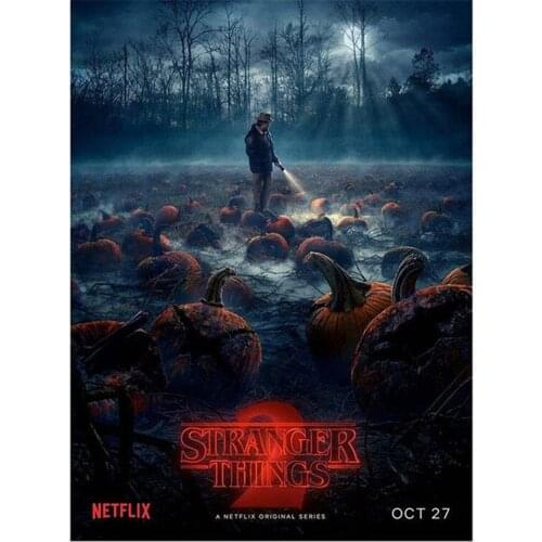 Stranger Things DIY Cross Stitch 11CT Embroidery Kits Craft Needlework Set Cotton Thread Printed Canvas Home Decoration Sell