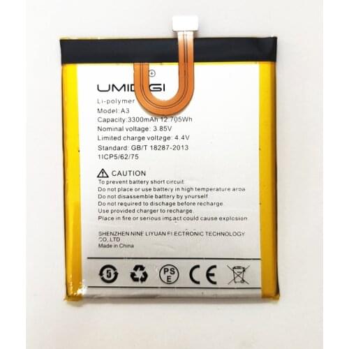 New 3300mAh For UMI Umidigi A3 A3 Pro Extreme Replacement Battery For UMI Umidigi A3 A3 Pro Cell Mobile Phone