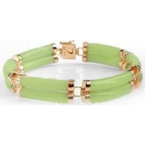 Wholesale new arrive Charming green Jade Chains Bracelet 7.5" fashion jewelry