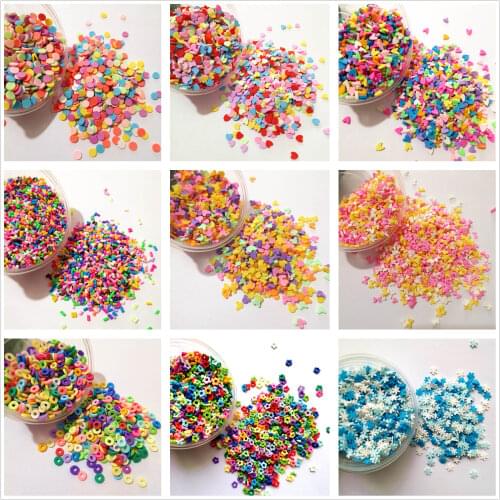 50g/lot Polymer Hot Soft Clay Sprinkles Colorful for DIY Crafts plastic klei Tiny Cute Mud Particles