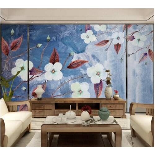 Custom photo wallpaper for walls 3 d mural wallpaper European oil painting flower decorative painting bed background wall papers
