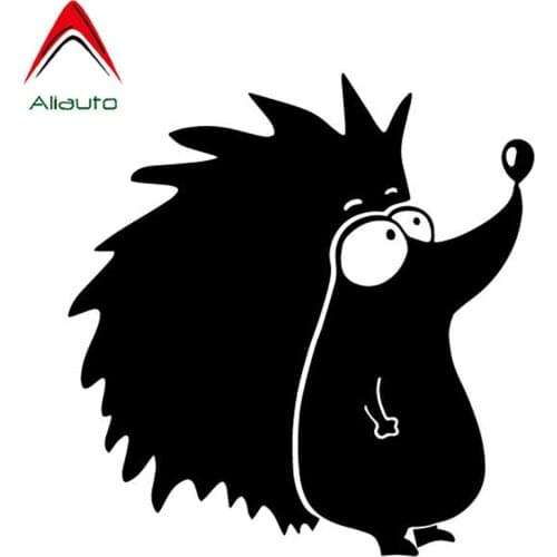 Cartoon Hedgehog Lovely Decor Vinyl Decal Pattern Car Door Car Sticker Waterproof Auto Accessories Black/Silver,16cm*16cm