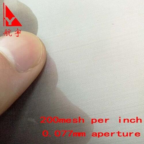 SS304 316 stainless steel wire mesh 200 mesh stainless steel woven sieve mesh 0.077 mm aperture screen mesh 1x10m per piece