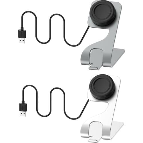 Smart Bracelet Replacement Charging Cable Fast Charger Stand Aluminum Alloy Desktop Holder for Samsung Galaxy Watch 3 Active1/2