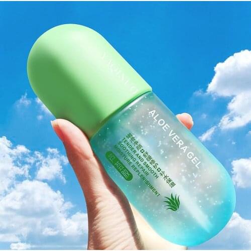 50/250ml Capsule Aloe Gel Hydrating Soothing Skin Care Remove Gel Cream Moisturizing Day skin care Repair After Sun Lotions