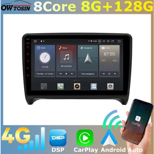 Android 10 5*USB PX6 4+64G Car Multimedia Player For AUDI TT MK2 2006-2014 TDA7850 Wireless Carplay Bluetooth 5.0 DAB GPS Radio