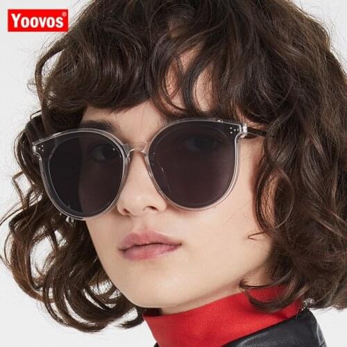 Yoovos 2021 Luxury Round Sunglasses Women Mirror Vintage Metal Eyeglasses Retro Street Beat Oculos De Sol Feminino UV400