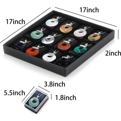 Healing Crystal Natural Stone Quartz Round Pendant Necklace For Women Men Packed In Jewelry Box Gift Pendants