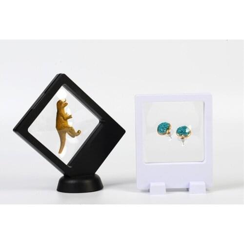100pcs 88*108*18mm PET Membrane Floating Display Stand Earring Gems Ring Jewelry Suspension Packaging Boxes WB53