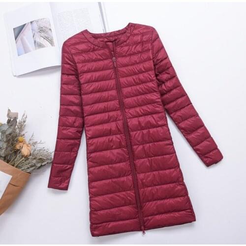 4XL Womens Down jacket Lightweight Plus Size Jacket Slim Warm Parka Outerwear winter Down Coat Female Long Coats