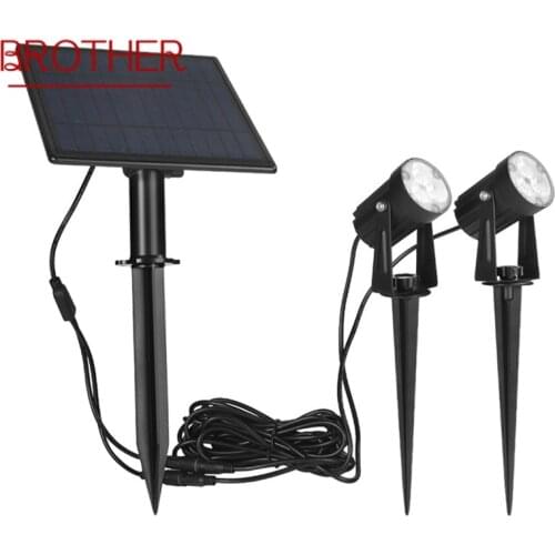 BROTHER Outdoor Solar Lawn Light Waterproof LED Spotlight New Home Decorative For Courtyard Garden Landscape