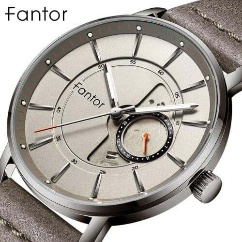 Fantor Top Brand Business Men Watch Luxury Fashion Leather Watch Men Casual Quartz Watches reloj hombre Male Quartz Wristwatches