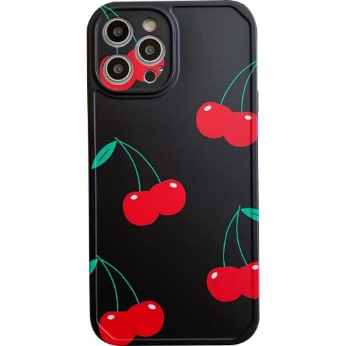 Fashionable Cherry Fresh Case for iPhone 12 Pro Max Back Phone Cover for 12 Mini 11 Pro Max X XS XR 8 7 Plus SE 2020 Capa