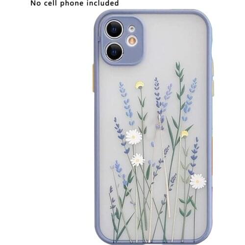 Ownest Compatible For IPhone 11 Case For Clear Flowers Pattern Frosted PC Back 3D Floral Girls Woman And Soft TPU Bumper