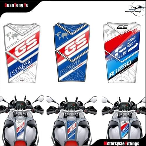 For BMW R1250GSA Adventure 2018-2021 New R1250GS HP Motorcycle sunscreen waterproof fuel tank pad protector 3D resin sticker