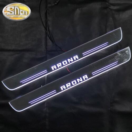 Moving LED Welcome Pedal Car Scuff Plate Pedal Threshold Door Sill Pathway Light For SEAT Arona 2018 - 2021