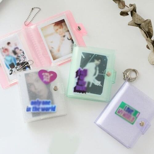 1-3 Inch Quicksand Photo Album Jelly Mini Instant Picture Storage Organizer Name Card Photo Album Photocard Name Card ID Holder