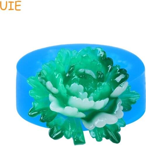 HYL301U 32.2mm Peony Flower Pendant Silicone Mold - for Cake Topper Fondant, Scrapbooking, Icing, Resin Jewelry, Candy Oven Safe