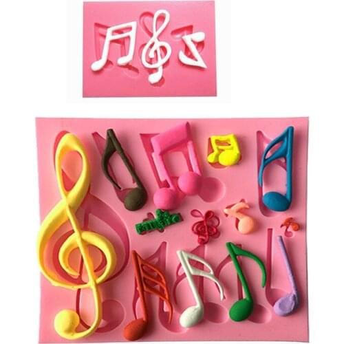 Music Notation Cooking Tools Wedding Decoration Silicone Moud Fondant Sugar Craft Molds Diy Cake Candy Chocolate Decorating