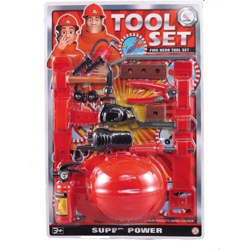 Fireman Sam Toolbox set Childrens Toys Baby House Scenario simulation Tools Fire fighter Cartoon Kids Boys Girls Present gift