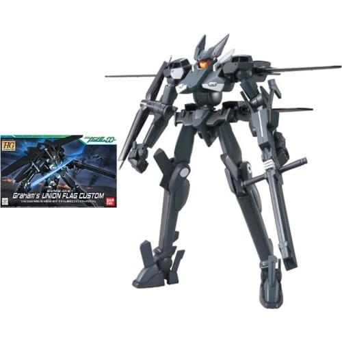 Bandai Gundam Model Kit Anime Figure HG 07 1/144 Graham Union Flag Custom Genuine Gunpla Action Toy Figure Toys for Children