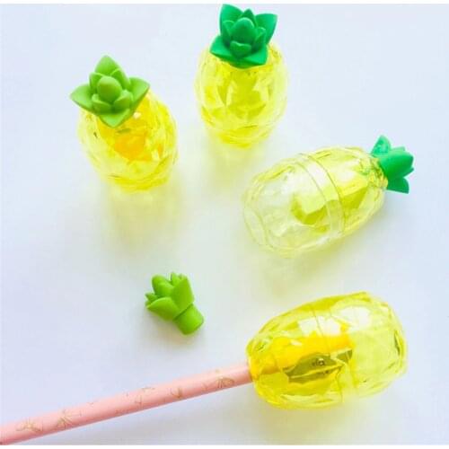 Novelty Pineapple Shape Pencil Sharpener for Kids Kawaii Stationery Pencil Cutter Kids Gifts School Office Supplies papeleria