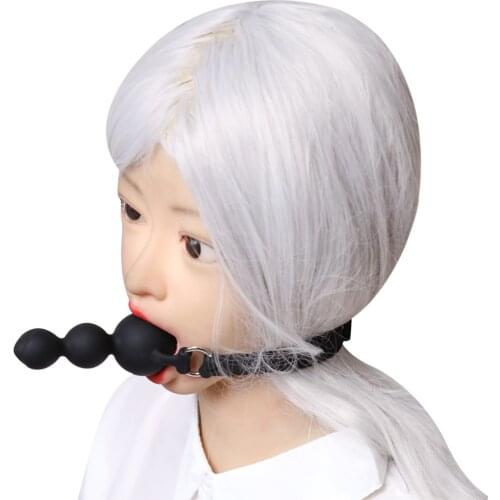 Restraint Gag Silicone Plug Mouth Gag Mouth Stopper Sex Bondage SM Adjustable Straps Sex Toys