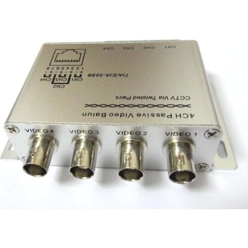 UTP 4CH channel Passive Video Balun BNC CCTV Transceiver Receiver Cat5 RJ45 active Adapter