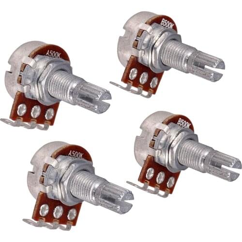 FULL SIZE Log A & Linear B 500k Volume & Tone Potentiometer Set for Guitar