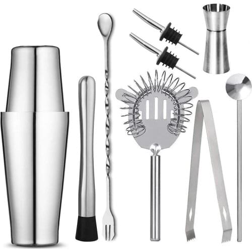 Boston Shaker Stainless steel Cocktail Shaker Professional Bartender Wine Cup Martini Cocktail Shaker Mixer Tools Bar Sets