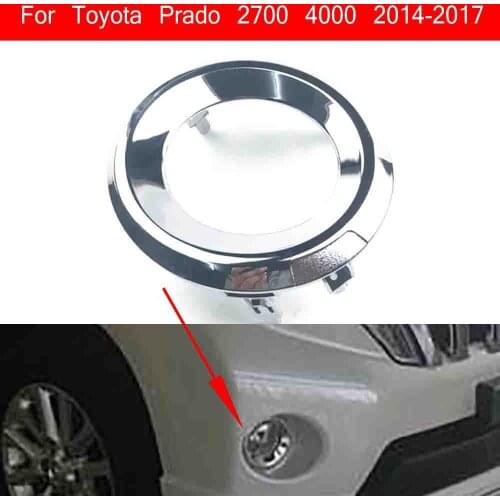 Fog Light Cover For Toyota Prado 2700 4000 2014 2015 2016 2017 Fog Lamp Shell Vent Car Front Bumper Grille Driving Lamp Cover