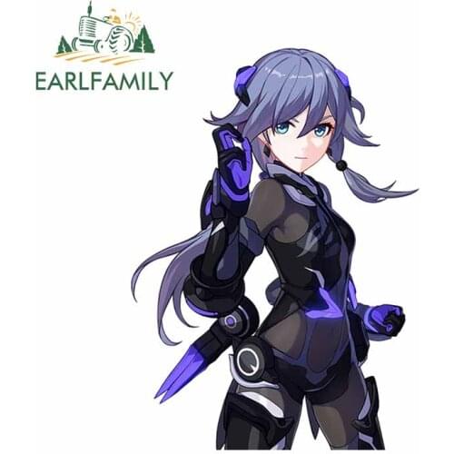 EARLFAMILY 13cm x 9.5cm for Fu Hua From Honkai Impact Waterproof Scratch-proof Car Decal Vinyl Material Anime Stickers