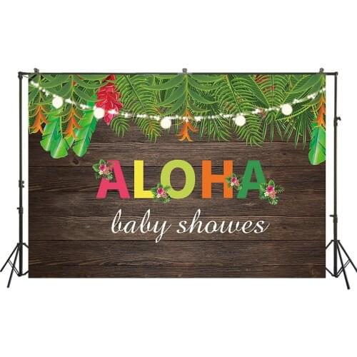HUAYI Photography Background Tropical Beach Party Vinyl Baby Shower Birthday Party Decor Photobooth Backdrops Props W-2015