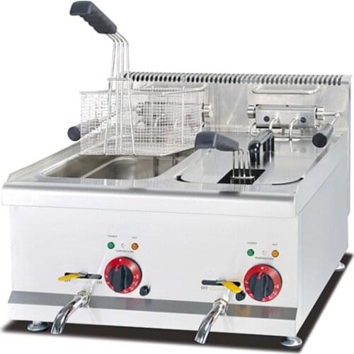 HIGH quality Counter Top Electric 2-Tank Fryer(2-Basket) 15L/tank