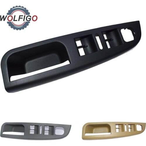 WOLFIGO Master Power Window Switch Control Panel Bezel Cover 1K4868049C 1K4 868 049C for VW Jetta MK5 2005 2006 2007 2008 09 10