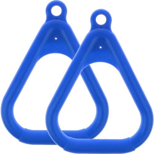 2pcs Swing Bar Rings - Backyard Outdoor Gymnastic Ring, Monkey Ring, Climbing Ring and Obstacle Ring - Blue