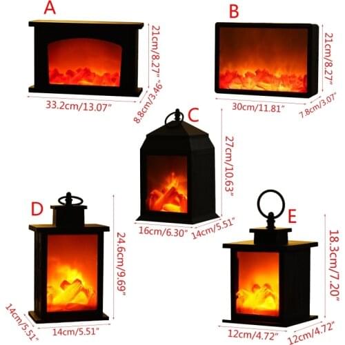 2021 New 2800LM Vintage LED Simulated Fireplace Candle Flame Light Hanging Light Night