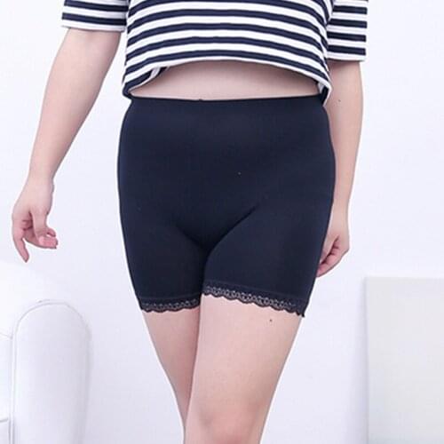 2022 Plus Size Safety Short Pants Lace Breathable Women Anti Emptied Underwear Shorts Pants Boxer Shorty Female Pants AD506