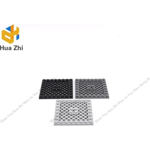 "Building Blocks Parts 4151 2PCS Plate Special 8 x 8 with Grille [Hole in Center] LEGOING MOCS Education"