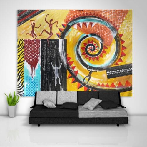 Abstract Painting Art Wall Hanging Sofa Table Bed Cover Home Decor