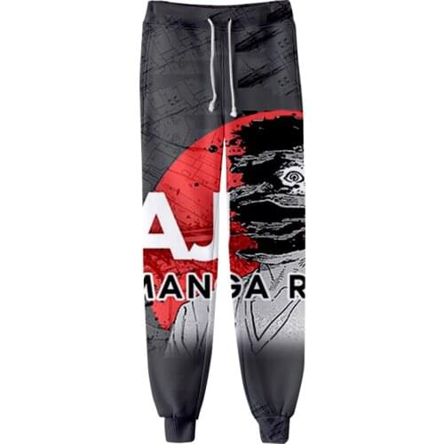 Ajin Demi-Human Kei Nagai satou 3D Men/Women Neutral Style Men/Women Threaded Bunched Trousers Kawaii Threaded Bunched Leg Pants