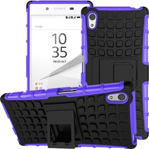 For Sony Xperia Z5 Case TPU & PC Stand Holder Bumper Phone Case For Sony Xperia Z5 Cover For Sony Z5 E6603 E6633 E6653 5.2"
