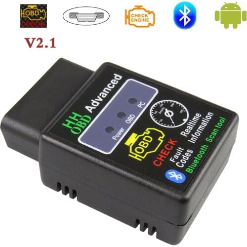 ELM327 Bluetooth OBD2 Car Diagnostic Scanner For Android Adapter Elm 327 V2.1 Bluetooth OBD 2 Code Reader Diagnostic Tool
