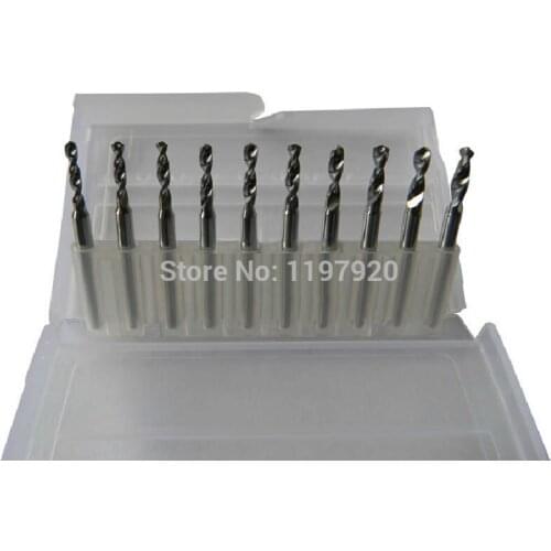 Fixmee 10pcs 1/8" Carbide CNC Engraving Router Bits Two Double 2 Flute Tools PCB/FPC/PVC Plastics Wood Cutting Bit 3.175mm*12mm