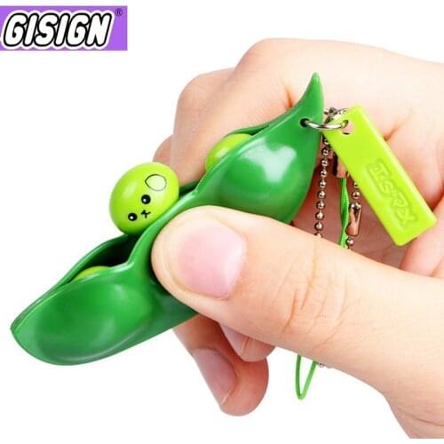 Hand Fidget Toys Decompression Edamame Toys Squishy Squeeze Peas Beans Cute Stress Adult Toy Sensory Rubber Boys Gift