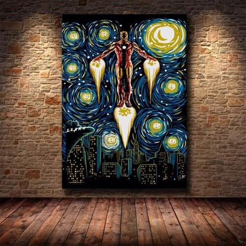 Marvel Avengers Super Hero Canvas Posters and Prints Iron Man Captain America Painting Wall Art Pictures Kids Room Decor Cuadros