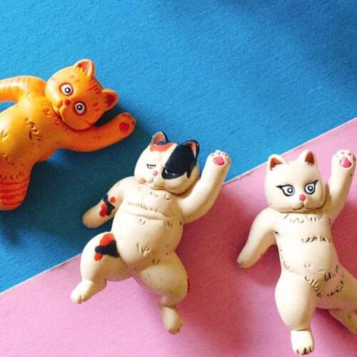 3pcs cute kitty cat/orange brown white/miniatures/lovely animal/fairy garden gnome/terrarium decor/figurine/diy supplies/pendant