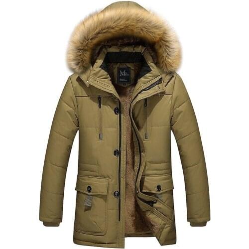 2019 Men Outerwear Dropshipping New Parka Men Solid Male Clothing Cotton Padded Winter Jacket Windproof Thick Coats